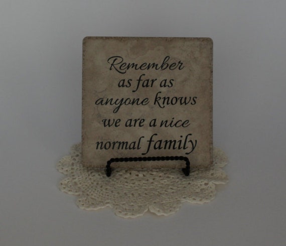 Remember We are a Normal Family Tile by StepOfFaithGifts on Etsy