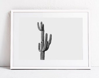 Cactus Print, Minimalist Print, Black and White Wall Art Print, landscape photography PRINTABLE Art, large wall art Modern Art DIGITAL PRINT