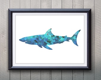 Shark Wall Art shark wall art | etsy Shark Wall Art shark wall art | etsy