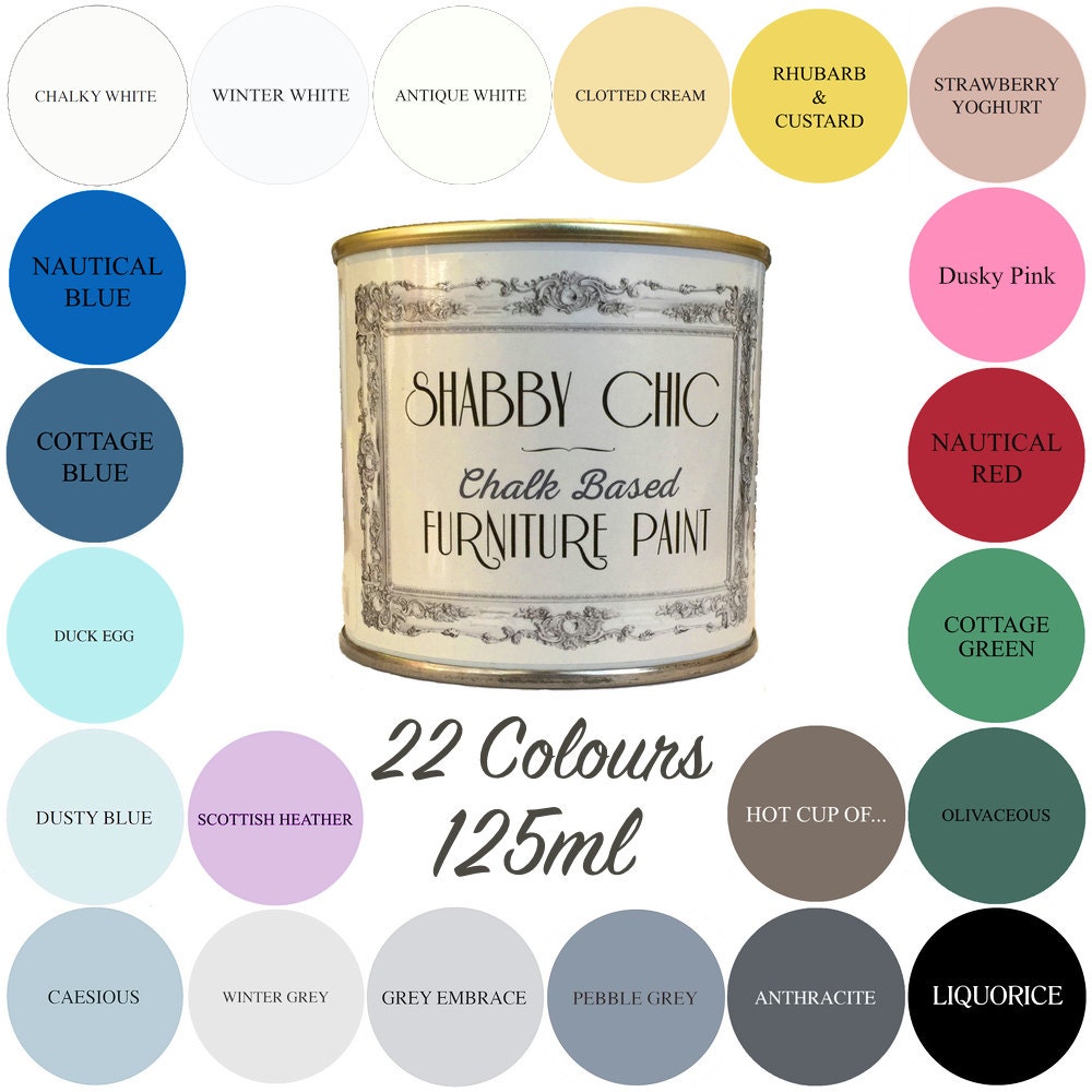 Shabby Chic Chalk Paint 125ml Choice of 22 Colours
