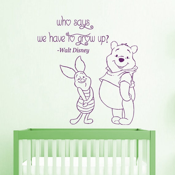 Winnie The Pooh Wall Decal Quote Who Says We by AmazingDecalsArt