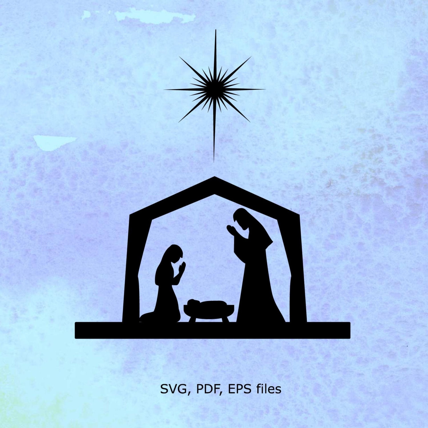 Download Nativity svg Christmas svg design PDF EPSSVG files cut