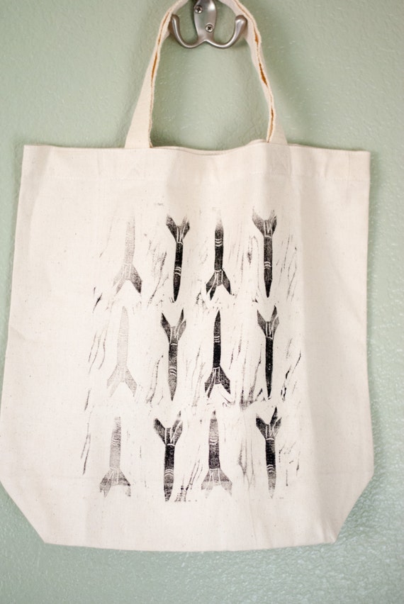 Rocket Ship Tote Bag/ Book Bag/ Diaper Bag /Gift Bag /Market