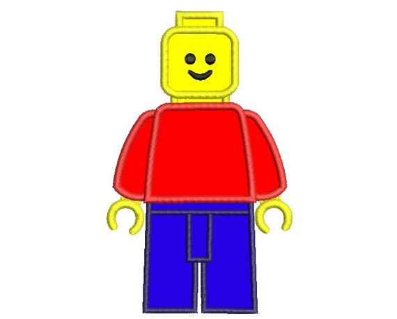 LEGO Man Applique Design Lego embroidery design by MyMemoryDesign