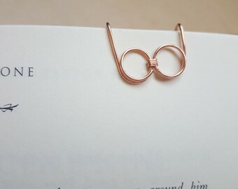 Harry Potter Glasses Bookmark, Harry Potter Fan Art, Handmade Copper Bookmark, Harry Potter Glasses, Bookmark, Nerdy Gift, Bookworm Gift