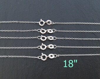 Wholesale Sterling Silver Finished Chains // Sterling Silver Necklace Chain // Finished Sterling Silver Chains // 18" inch chain // Findings