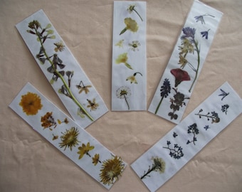 Pressed Flower Bookmark- real flowers, unique, gift