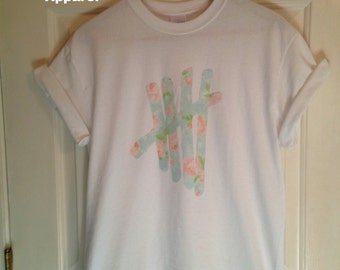 5sos Floral Tally Shirt