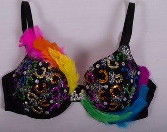 Lisa Frank Inspired Rave Bra