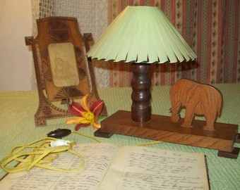a lovely little lamp, small elephant decor child