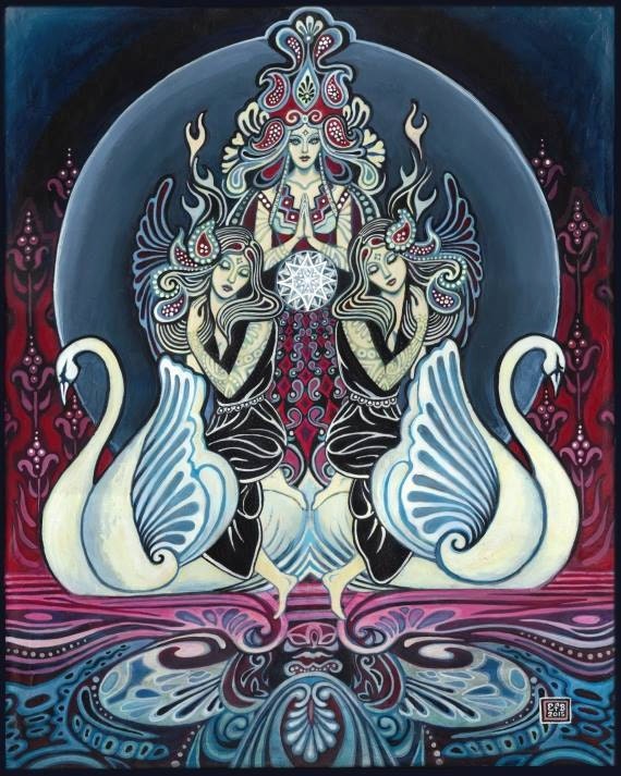 Eir Norse Goddess of Mercy and Healing 5x7 Blank Greeting Card Pagan Witch Gypsy Mythology Goddess Art