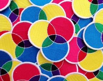 CMYK Embroidered Iron On Patch - CMYK Patch