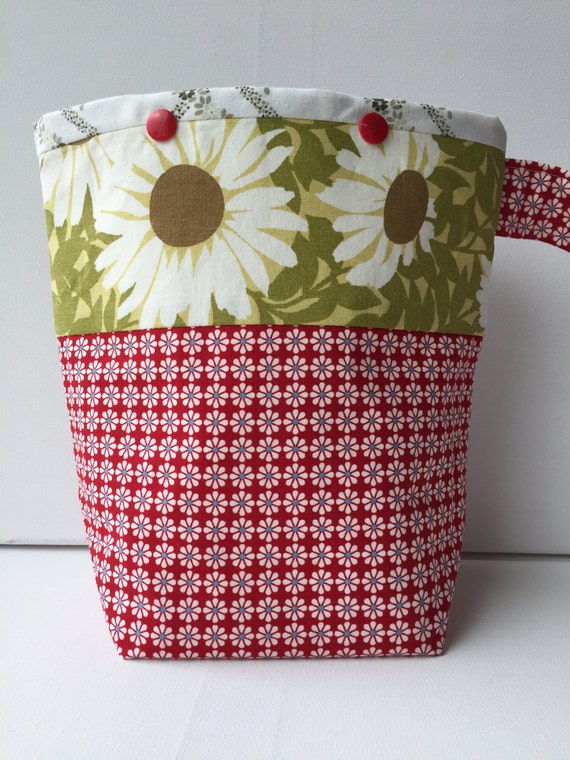 Knitting Project Bag Snap Closure Small by LowlandOriginals