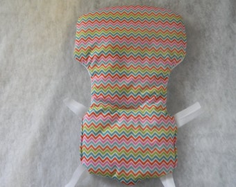 Eddie Bauer High Chair Cover In Multi Chevron ~~WIPEABLE~~