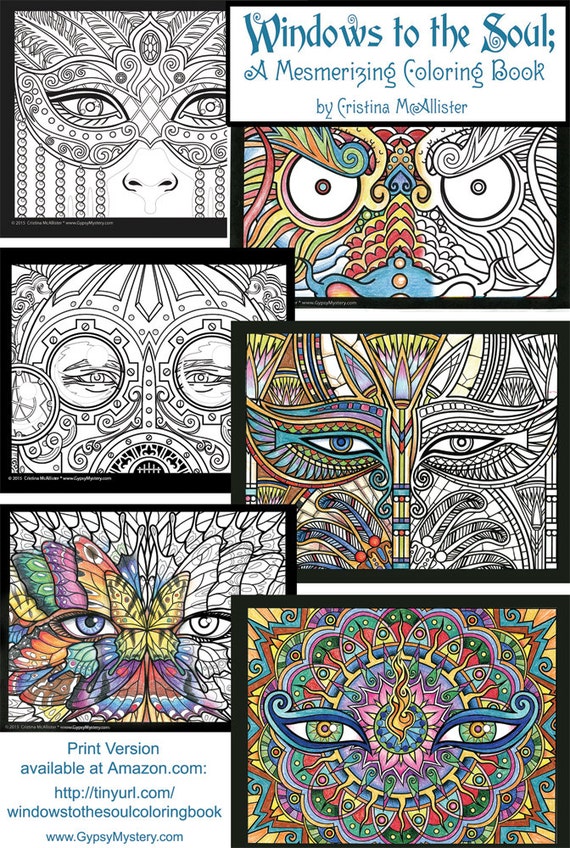 Download Items similar to Windows to the Soul Coloring Book ...