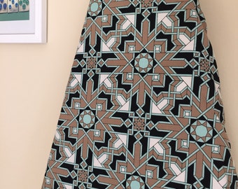 Ironing Board Cover - Geometric Horse Blanket in Burlap