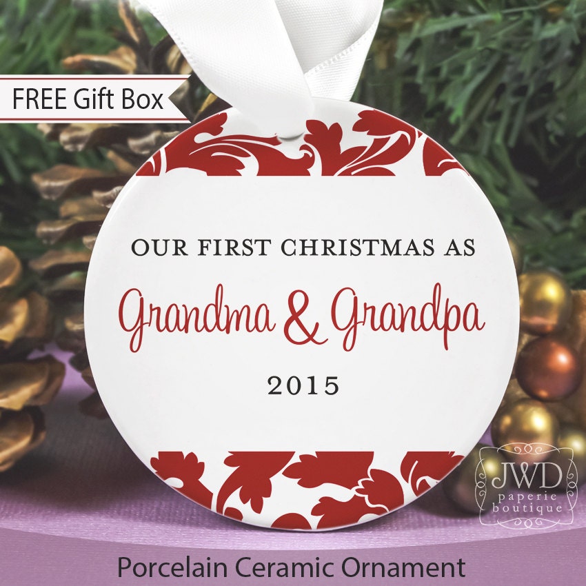 grandparent gift personalized grandparent ornament our first grandparent gift personalized grandparent ornament our first