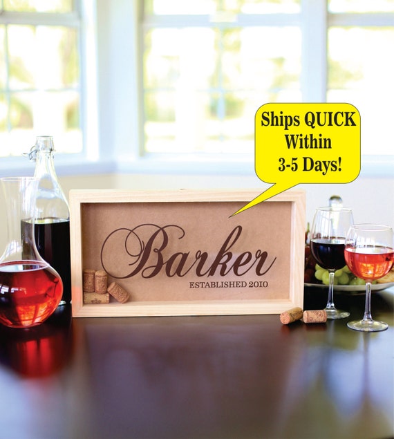Personalized Wine Cork Keeper Custom Wedding Gift by braggingbags