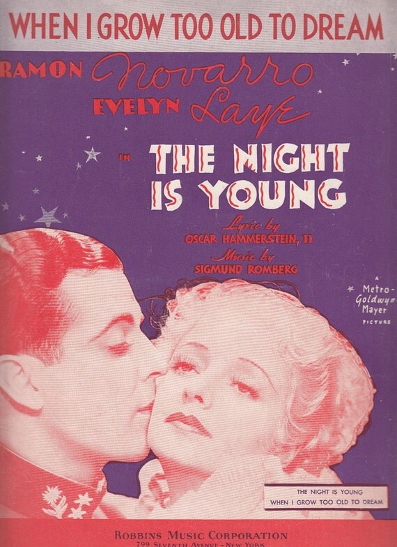 When I Grow Too Old to Dream 1935 Sheet Music Ramon Novarro