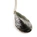 Nautical Mussel Shell Locket, Antique Pendant, Long Shell Necklace, Large Silver Locket, Long Silver Chain, Eco Friendly Jewelry
