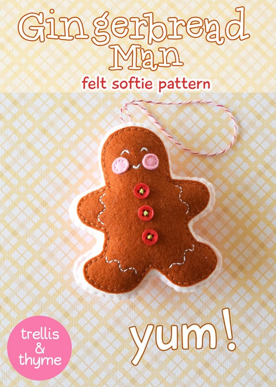 pdf-pattern-gingerbread-man-felt-pattern-kawaii-felt