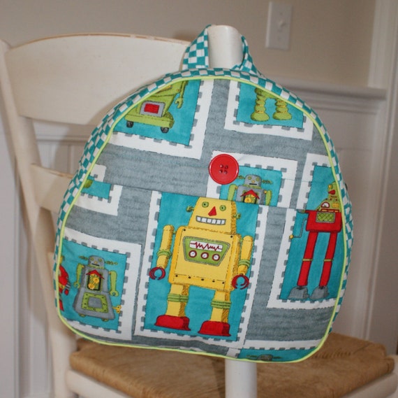 Items similar to Robots Toddler Backpack on Etsy