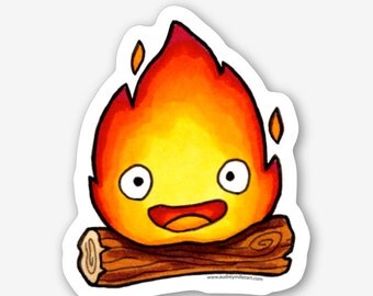 Calcifer Howl's Moving Castle Sticker - Die Cut Vinyl - Weather Resistant - UV Protected - Ghibli