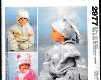 McCall's 2977 Infants’ Bunting and Hats Polar Gear