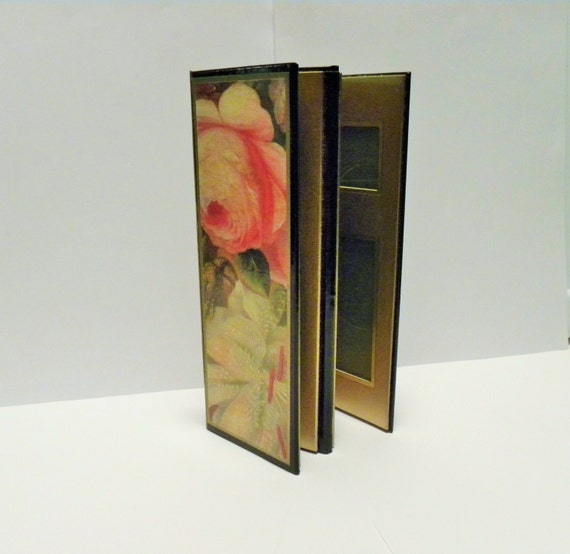 Four Folding Botanical Picture Photo Frame / Embossed Paper