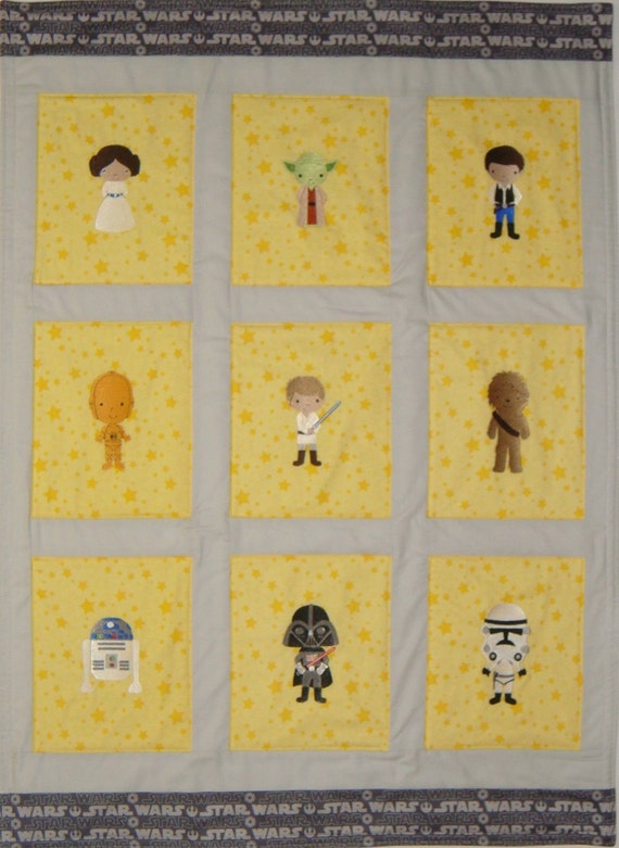 Custom Embroidered Star Wars Baby Quilt/Blanket