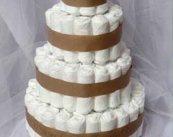 UNDECORATED Diaper Cake Plain DIY Make Your Own Diaper Cake Baby Shower Decoration