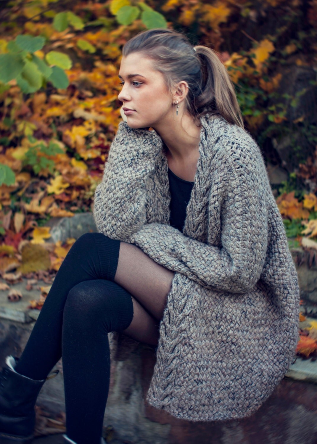 KNITTING PATTERN Dreamy Weave Cardigan Relaxed Fit