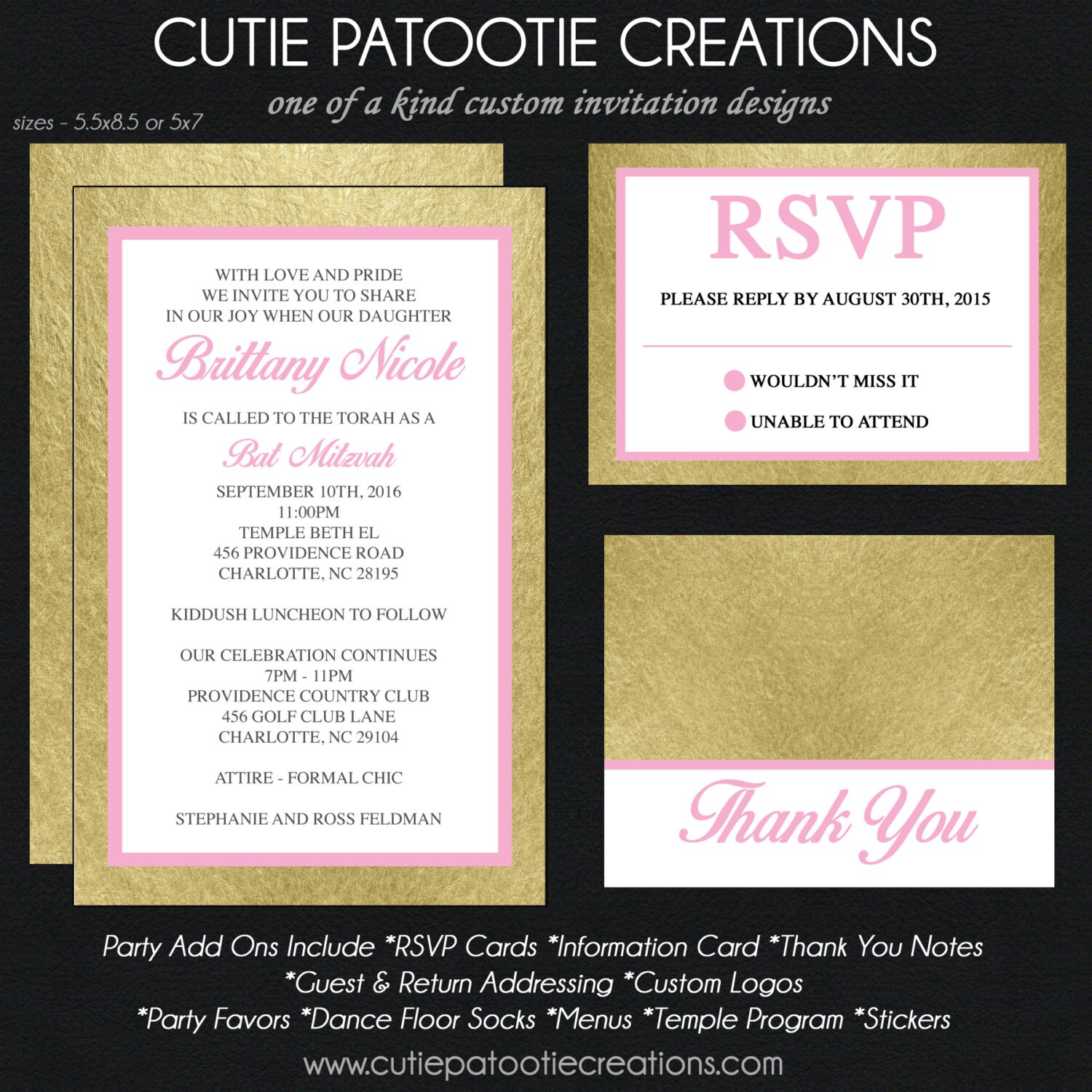 Bat Mitzvah Invitations 8