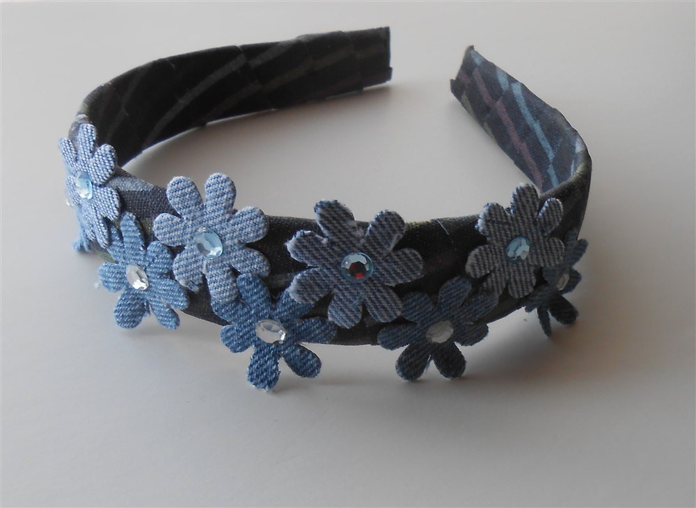 denim headband flower blossom headbands rustic floral denim headband flower blossom headbands rustic floral