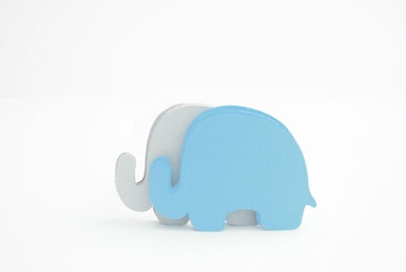 24 Elephant die cut (3.5 x 2.5 inches) Set of 24 Textured Cardstock die cut A411 Il_570xn