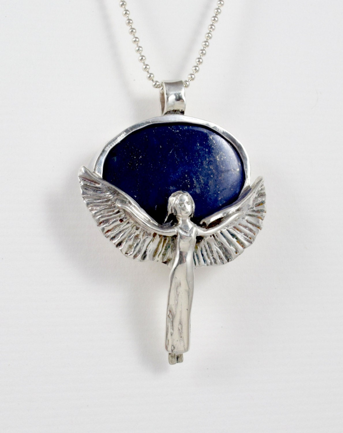 Sterling Silver Angel Jewelry Pendant Angel Audrey by robinwade