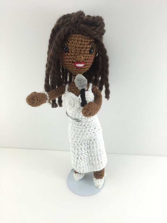 African American Black Doll Whitney Houston Inspired Amigurumi