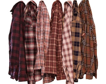 Vintage Oversize Flannel Shirt Distressed Flannels