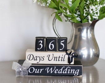 Countdown. Wedding Countdown Blocks. Countdown Until "I Do". Custom Blocks. Wedding Gift. Countdown Blocks. Engagement Gift
