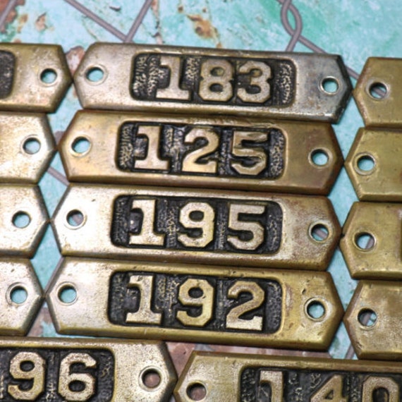 1 Vintage Brass Number Plate