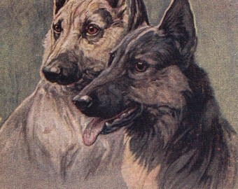 V. Diden "Shepherds" Postcard -- 1940s