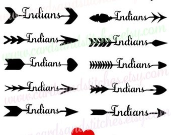 Arrows SVG - Arrow Indians SVG - Arrow Words SVG - Digital Cutting File - Cricut Cut File - Instant Download - Svg, Dxf, Jpg, Eps, Png