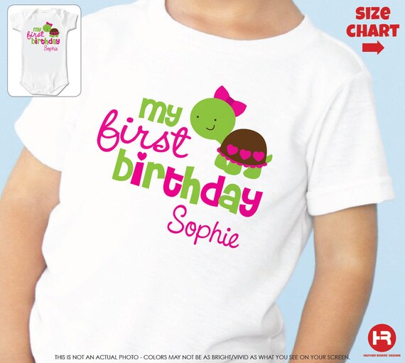 Items similar to Turtle Birthday Shirt or Bodysuit Turtle 1st