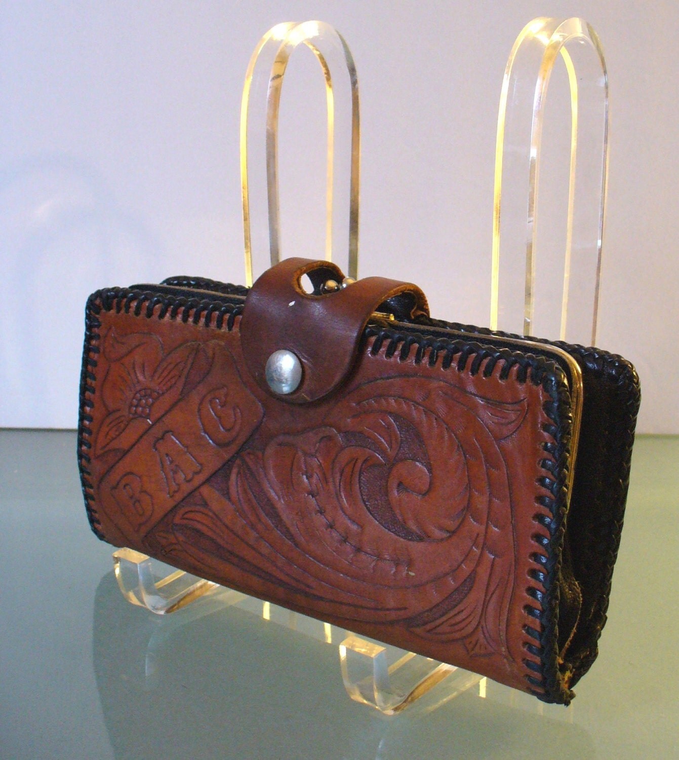 Vintage Mexico Tooled Leather Wallet