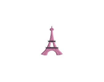 Mini Eiffel Tower Embroidery Design for Machine Embroidery-INSTANT DOWNLOAD