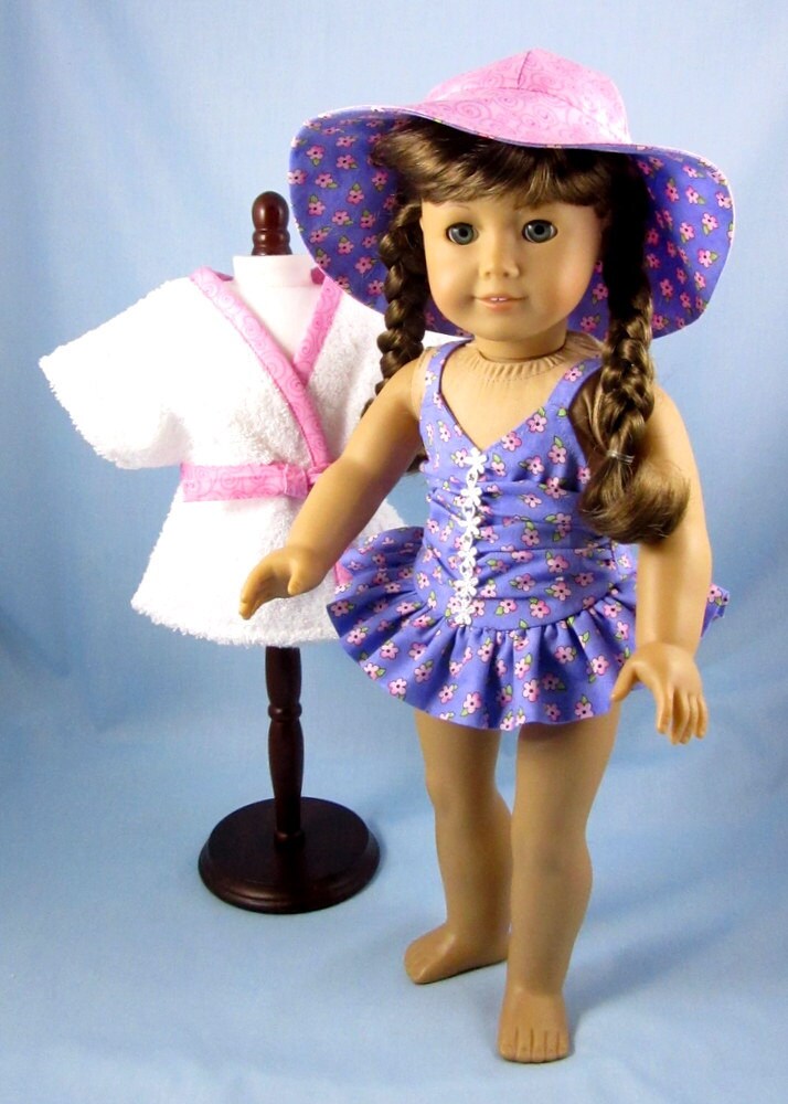 ThreePiece Swim Set for American Girl Swimsuit Coverup
