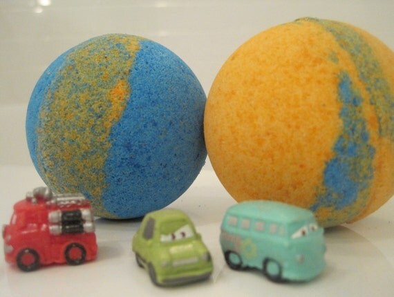 Car bath bombs kid friendly bath bombs with a surprise