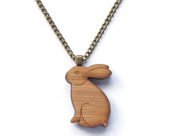 Rabbit necklace - Rabbit jewelry - bunny rabbit - bunny necklace - bunny jewellery - rabbit gift
