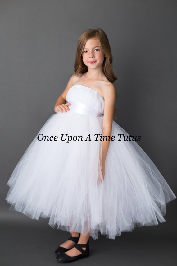 Pure White Tutu Dress Halloween Costume Little Girls Size