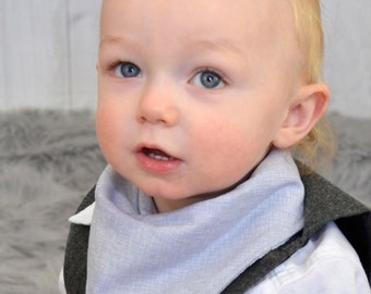 Drool Bib Baby - Baby Bandana Bib - Baby Boy Bibdana - Baby Boy Scarf Bib - Gray - 1448